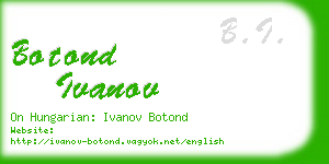 botond ivanov business card